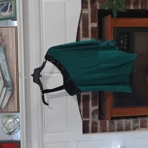 One sleeve blouse with sequin shoulder strap